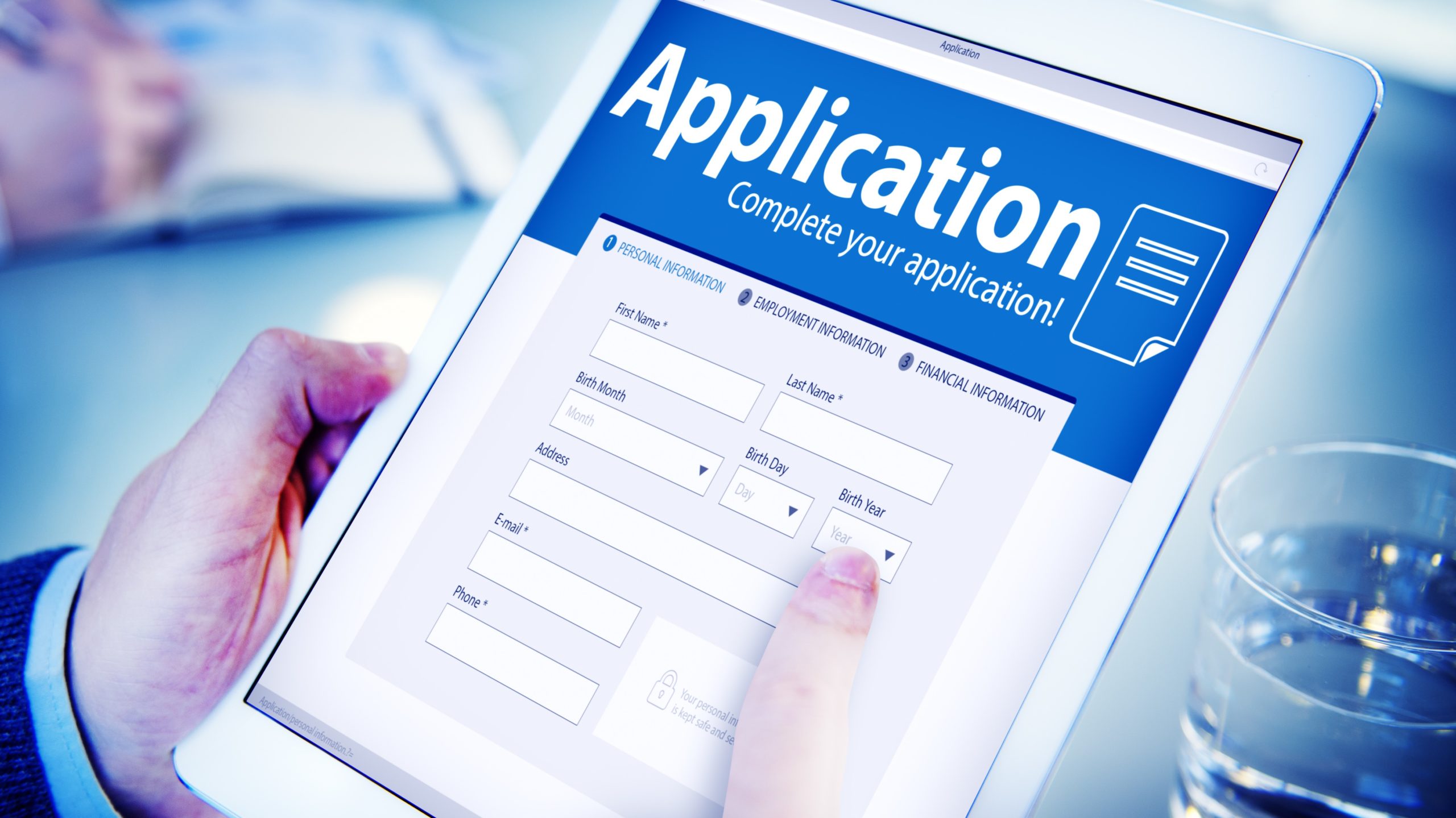 Application. Icon application form. Tenders for channels.